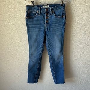Madewell 10” High-Rise Skinny Crop 26P button fly